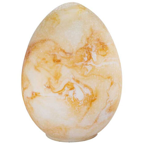 Œuf décoratif verre jaune 10x15cm (1/3)