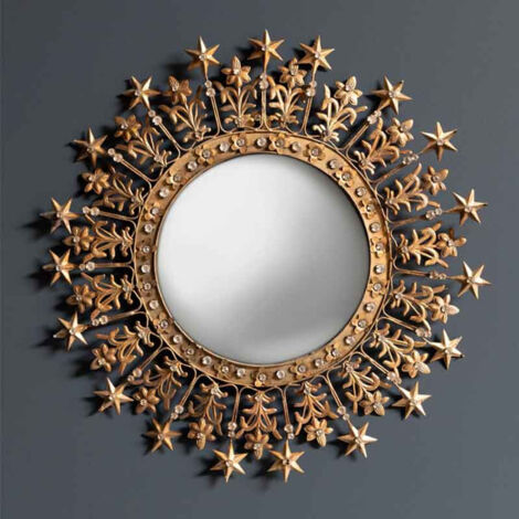 Miroir convexe auréole d'étoiles 47x2x47cm