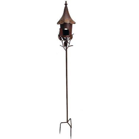 Nichoir maison en fer 20x20x173cm (1/5)