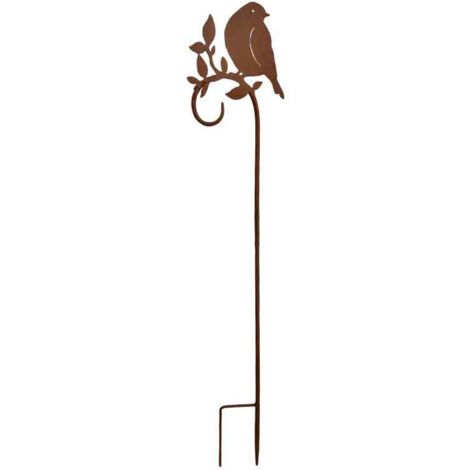 Tuteur oiseau jardin fer 18x89cm