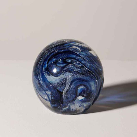 Sulfure fumée bleue verre 8x8x8cm