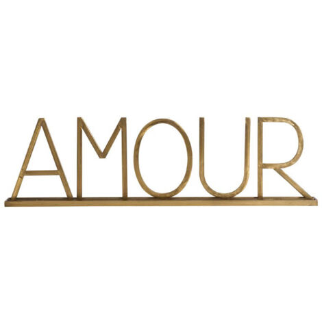 Décoration à poser Amour Doré fer 22x78cm (1/2)