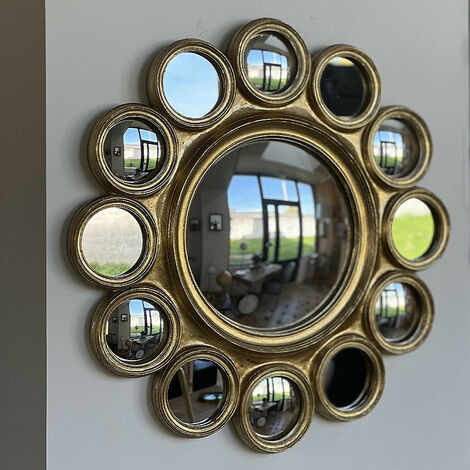Miroir de courtoisie métal doré Chehoma - La déco 2B