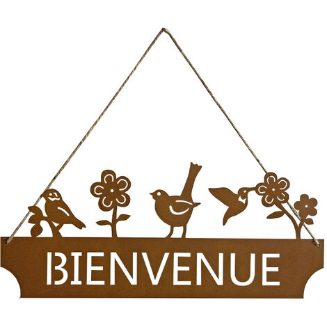 Déco murale Bienvenue 51x43x22cm (1/3)