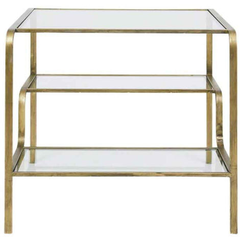 Table d'appoint Eluminea dorée 60x60x60cm (1/3)