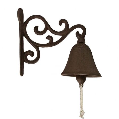 Cloche carillon fonte Volutes 20x10x15cm (1/3)