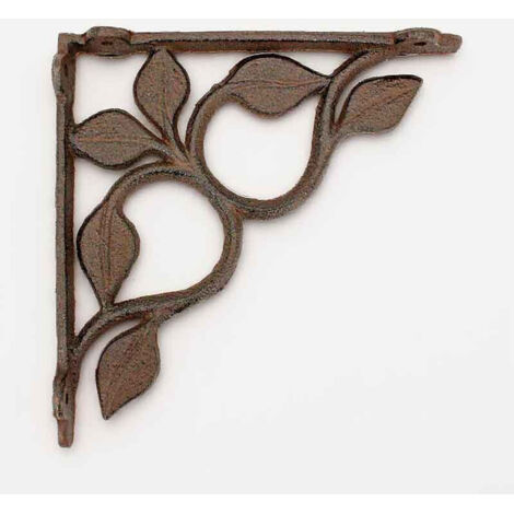 Potence murale fonte marron patiné 18x4x18cm