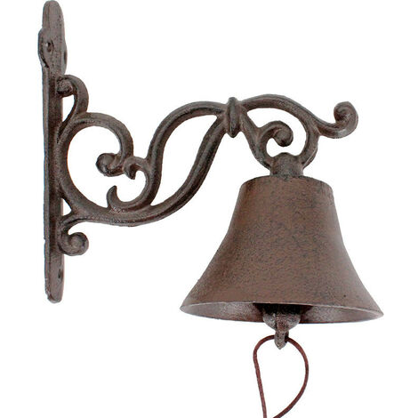 Cloche carillon en fonte 19x10x18cm