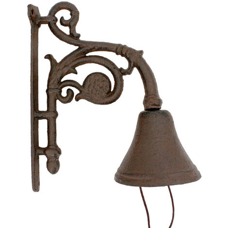 Cloche carillon en fonte 18x11x23cm (1/2)