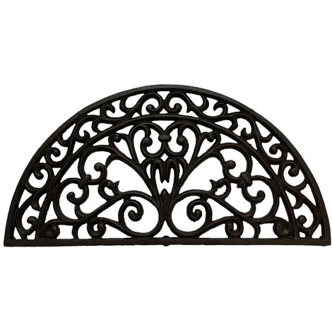 Gratte pieds en fonte demi lune 61x31x2cm (1/3)
