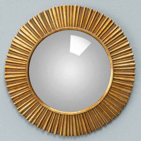 Miroir convexe doré Sanctus 22cm (1/3)
