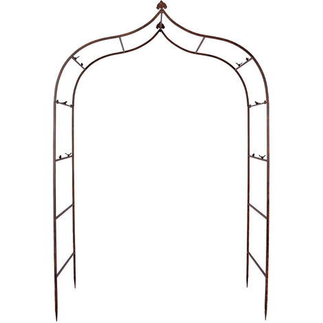 Arche en fer déco oiseaux 162x59x236cm