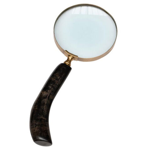 Loupe manche corne foncée 26x10cm (1/4)