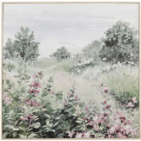 Tableau campagne vert toile 80x80x80cm