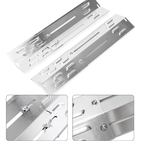 GFTIME Universal Brennerabdeckung 29 bis 43cm für die meisten Gasgrill, Flammenverteiler Ersatzteile für Charbroil, Landmann, Enders, Taino, Barbecook, Proficook, 3 Stück