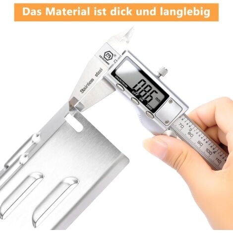 GFTIME Universal Brennerabdeckung 29 bis 43cm für die meisten Gasgrill, Flammenverteiler Ersatzteile für Charbroil, Landmann, Enders, Taino, Barbecook, Proficook, 3 Stück