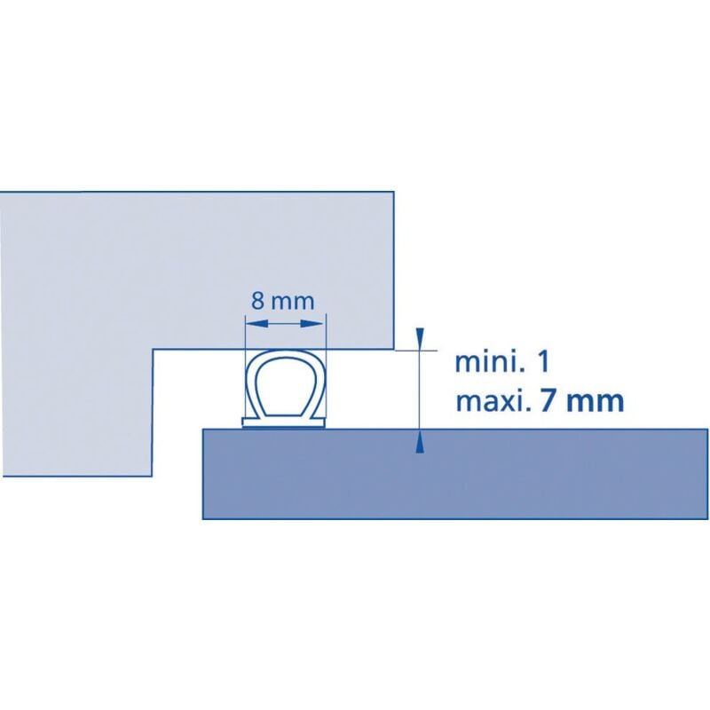 Joint transparent porte fenêtre coulissant profil V isolation therm