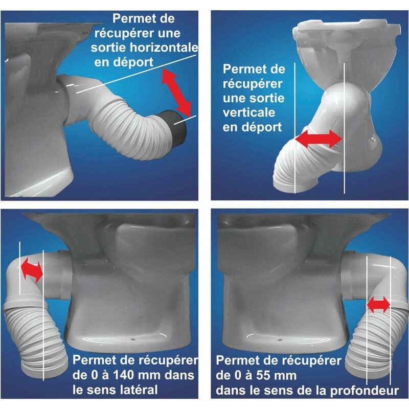 BAGUE + JOINT POUR PIPE WC MANCHON Ø 100 - Girpi