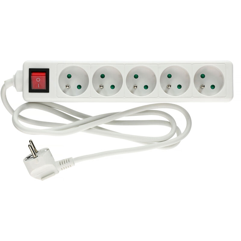 Chacon bloc multiprise design 3x + 2x USB avec interrupteur et câble 3m  blanc