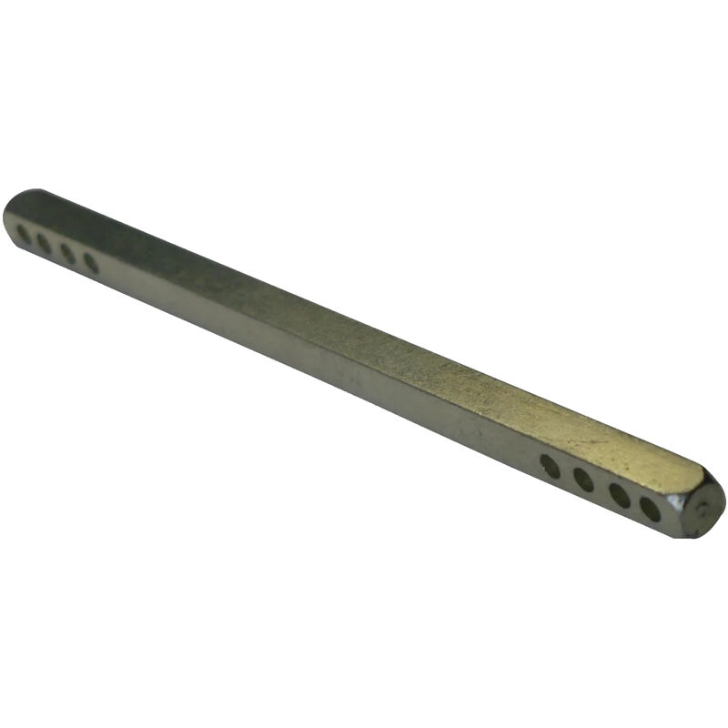 Tige carrée 8mm percée 4+4 trous 110mm acier zingué - DUVAL - 34-1042-1811