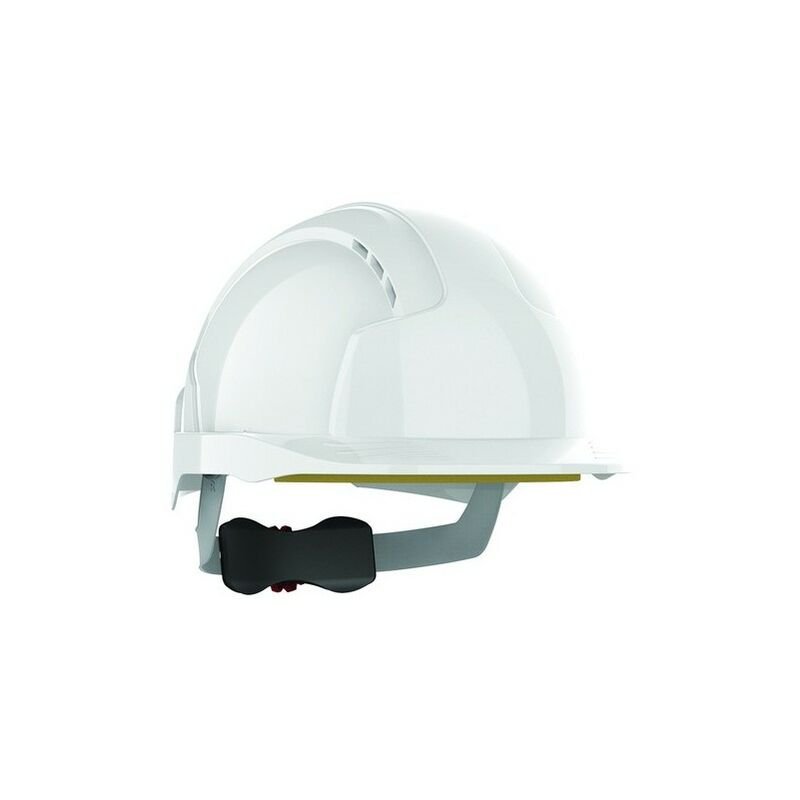 Casque De Chantier Evo® Vistalens Ventilé Porte Badge Blanc + Bas