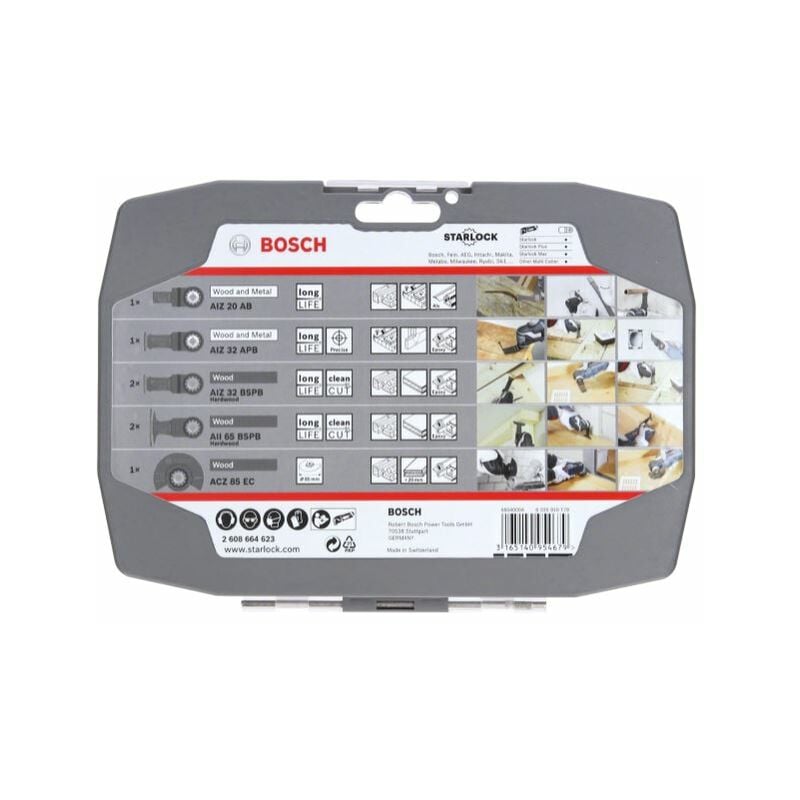 Coffret de lames pour outils multi-fonctions pour électriciens et  plaquistes, 6 pièces - Bosch Professional