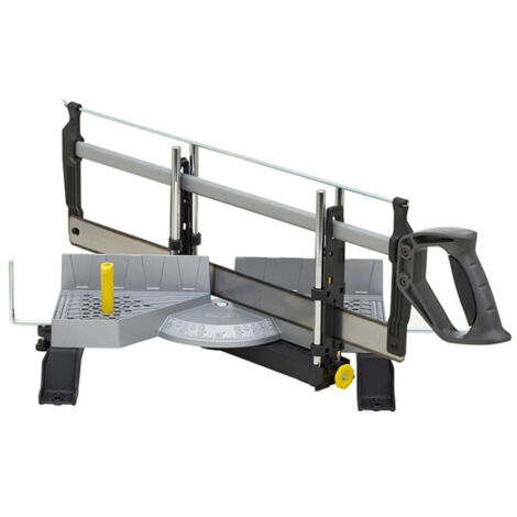 Stanley – Scie à onglet articulée 120800 – Longueur 560mm – Largeur 165mm à 90° – Cadre métallique robuste – Pour découpes précises