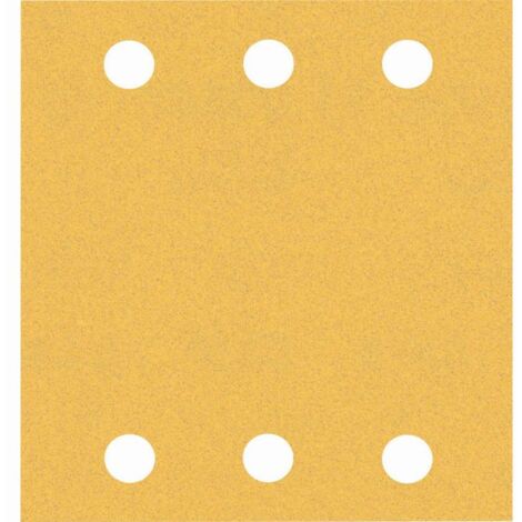 Bosch – Abrasif rectangle 115x107mm grain 120 – 10 feuilles pour ponçage bois dur – Fixation auto-agrippante – 2608900893