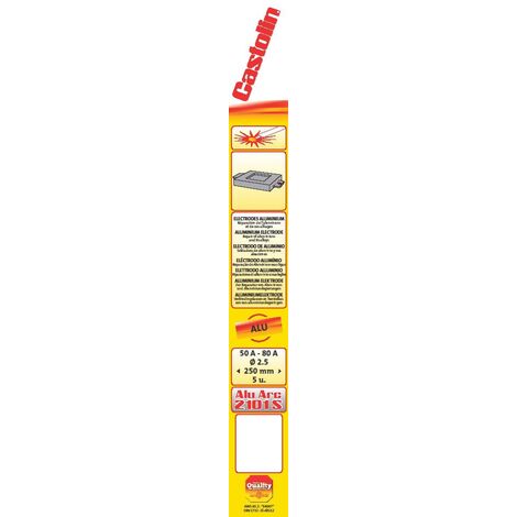 Etui de 5 baguettes alliage d aluminium 2101 S diamètre 2,5mm CASTOLIN 2101 S 2505