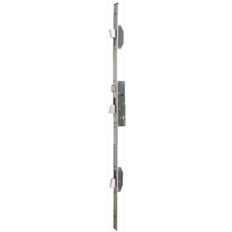 Iseo Cavers – Serrure multipoint en applique 3 points à larder – Pêne réversible – Entraxe 85 mm – Têtière inox 1860x24x6 – 785101302