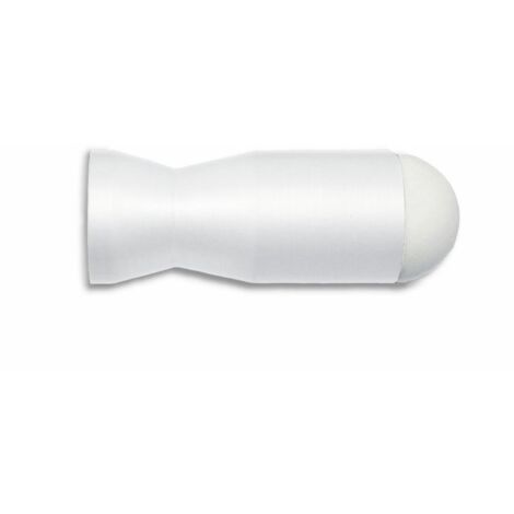 Butoir mural plastique 28mm – Longueur 70mm – Embout élastomère – Coloris blanc pour fixation murale – Hqpro