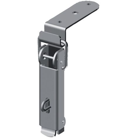 Monin – Grenouillère levier pour cadenas 7007 45x122mm – Acier zingué résistant à la corrosion – Mécanisme de verrouillage à bille (1/4)