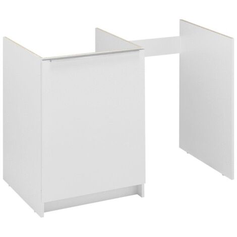 Armoire De Cuisine Basse Ou Suspendue - Meuble Blanc Moderne En MDF - Parfaite Pour Kitchenette Ou Comme Meuble à Frigo