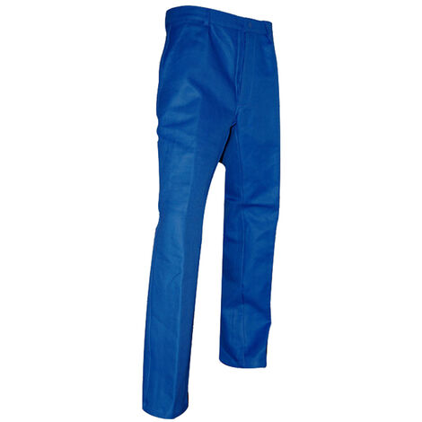 Pantalon de travail CLOU braguette à boutons 100141 bleu bugatti T42 - LMA LEBEURRE - 100141-T42
