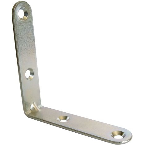 Equerre chaise 100x100mm épaisseur 3mm zingué blanc JARDINIER MASSARD J506122