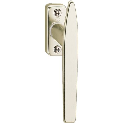 Hoppe – Poignée de fenêtre aluminium champagne F2 65 mm – Carré 7 mm avec crochet de réglage – Fixation visible par vis M5