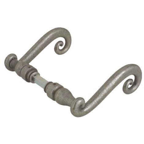 Béquille double Aquitaine fer patiné 2 portées carré 6mm - BOUVET - 14785