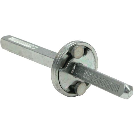 Ferco – Coupleur carré 7 mm pour portes à châssis vitré – Longueur 104 mm – Verrouillage simplifié – Côté 1 : 37 mm, Côté 2 : 63 mm - A-06331-00-0-1 (1/2)