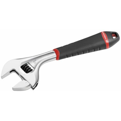 Facom – Clé à molette 10 – Ouverture extra large 38mm – Longueur 255mm – Manche bi-matière antidérapant pour prise en main optimale