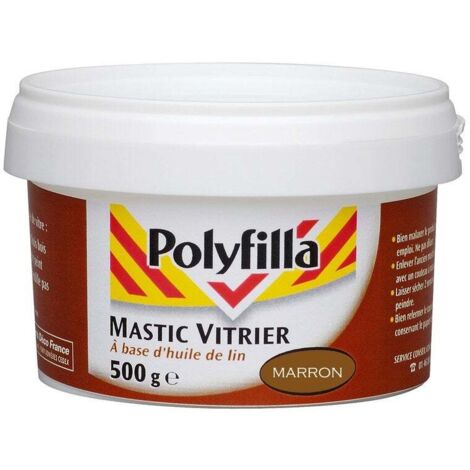 Mastic vitrier marron 500g - POLYFILLA - 5107481 (1/2)