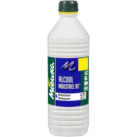 Mieuxa Alcool industriel 95° bouteille 1 litre efficace nettoyage