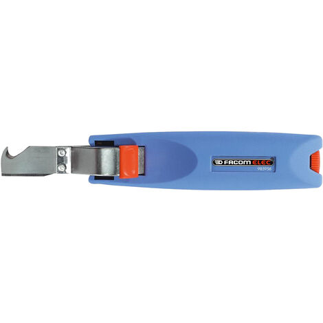 Facom – Pince à dénuder 185mm – Capacité de dénudage 8-28 mm – Poussoir ergonomique – Lame autopivotante avec lame crochue - 985956PB