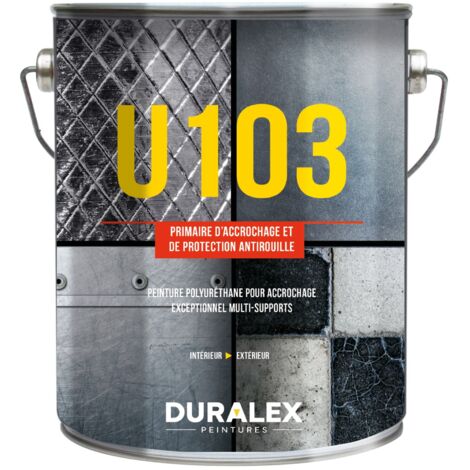 Duralex – Primaire d'accrochage antirouille 1L – Finition mat – Séchage rapide – Résistance jusqu'à 200° – Pour intérieur et extérieur (1/3)