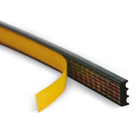 Kiso – Rouleau d'étanchéité caoutchouc EPDM 2x8mm longueur 225m noir – Bande adhésive intégrée pour installation rapide – 1412X8N