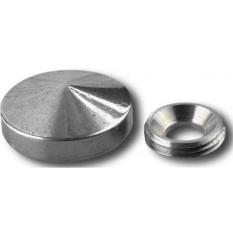 Cache vis à pointe conique de diamètre 16mm en laiton chrome 10 pièces - GUITEL - 9038D16S03