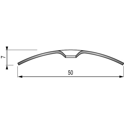Seuil plat à visser inox 50x2700mm - DINAC - 2000110
