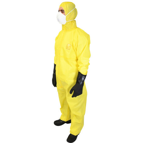 Combinaison de protection jetable taille 3 à 6 – Polypropylène enduit PE – Norme CE Cat III Types 3B 4B 5B 6B – CJ303 – Segetex Eif (1/6)