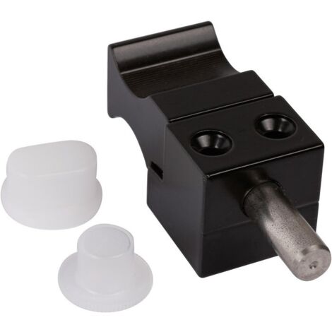 La Croisee Ds – Verrou à deux entrées noir 19.5mm – Fixation latérale par vis Ø4mm – Pour petit coulissant et châssis de doublage