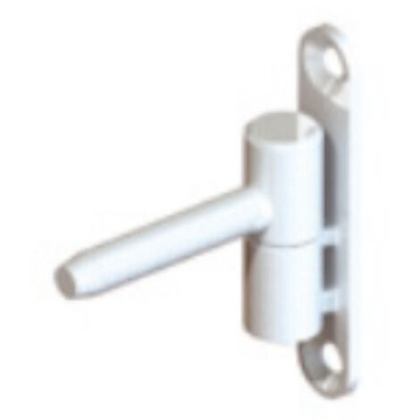 Monin – Paumelle pour meuble en PVC blanc – Hauteur 83mm – Entraxe 68mm – Résistante à la corrosion – Mécanisme fluide et silencieux