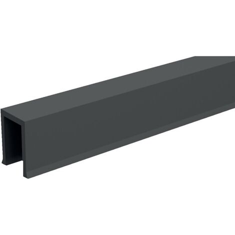 Mantion – Profil de guidage à encastrer pour porte bois – PVC noir – Longueur 1100 mm – Pour portes coulissantes et placards – Installation facile